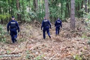 akcja poszukiwawcza prowadzona przez policjantów