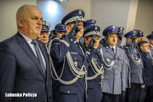 poseł na sejm Władysław Dajczak i kadra kierownicza Policji