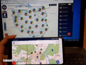 Krajowa Mapa Zagrożeń Bezpieczeństwie wyświetlana na telefonie i laptopie