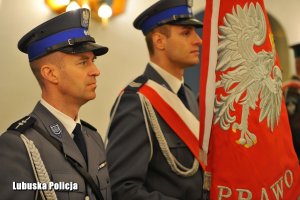 Policjanci z pocztu sztandarowego Lubuskiej Policji