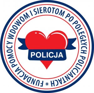 Logo FUNDACJI POMOCY WDOWOM I SIEROTOM PO POLEGŁYCH POLICJANTACH.