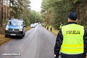 policjanci przeszukują las
