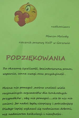 podziękowania