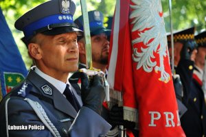 Policjanci z pocztu sztandarowego KWP w Gorzowie Wlkp.