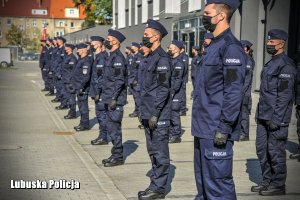 Nowo przyjęci policjanci Lubuskiej Policji w szeregach