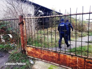 Policjanci na ogródkach działkowych sprawdzają bezpieczeństwo bezdomnych