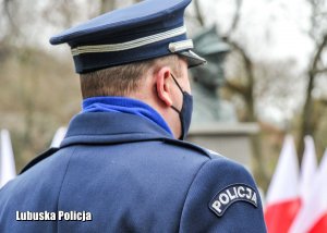Komendant Wojewódzki Policji w Gorzowie Wielkopolskim na uroczystości
