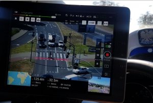 Widok na skrzyżowanie z drona