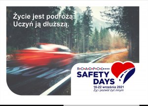 Plakat zajawkowy kampanii road safety days