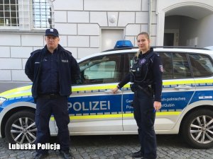 funkcjonariusze polskiej i niemieckiej Policji