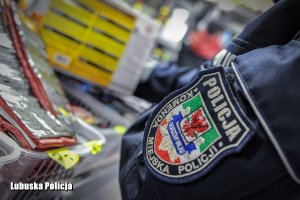 Policjanci sprawdzają fajerwerki w sklepie z pirotechniką