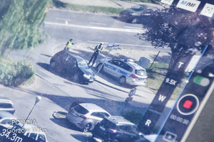 Obraz z kamery z policyjnego drona