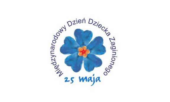 Logo kwiatka 25 maja - Międzynarodowy Dzień Dziecka Zaginionego