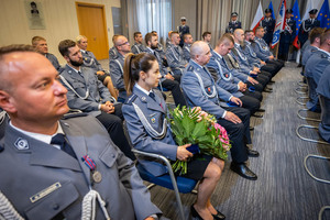 Uroczystość wręczenia medali - funkcjonariusze Policji.