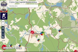 Obraz monitora z Krajowej Mapy Zagrożeń Bezpieczeństwa