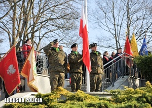 Poczet flagowy żołnierzy.