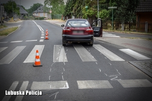 oględziny pojazdu zatrzymanego na przejściu dla pieszych