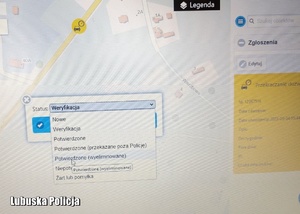 Zrzut ekranu przedstawiający mapę z Krajowej Mapy Zagrożeń Bezpieczeństwa.