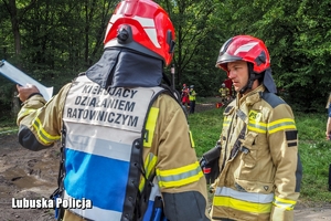 Funkcjonariusze Straży Pożarnej - ćwiczenia służb