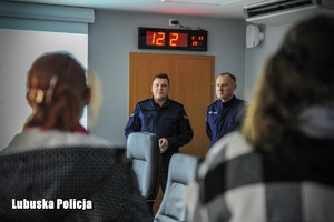 Rzecznik Prasowy Komendanta Wojewódzkiego Policji w Gorzowie Wielkopolskim na warsztatach ze studentami