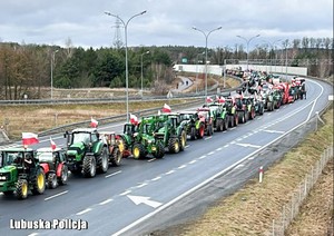 Pojazdy protestujących rolników