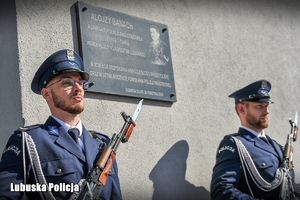 Tablica upamiętniająca Alojzego Banacha - Patrona Lubuskiej Policji