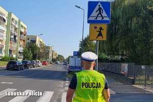 Policjanci kontrolują oznakowanie