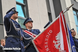 poczet sztandarowy Lubuskiej Policji