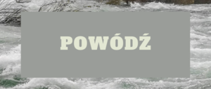 napis &quot;powódź&quot;