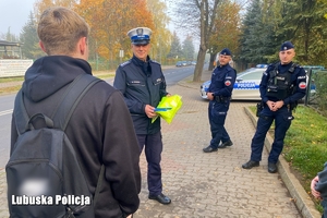 Policjanci i pieszy