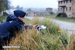 Policjant podczas ćwiczeń