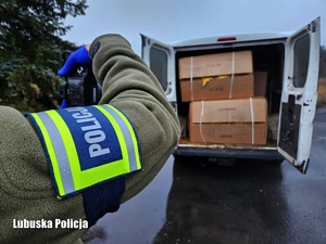 policjant robi oględziny busa