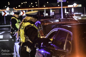 Policjanci kontrolują stan trzeźwości kierujących