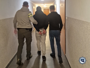 Policjanci wraz z zatrzymanym