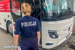 policjantka wchodzi do krwiubusu