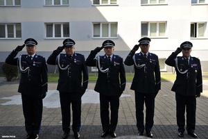 Policjanci w trakcie obchodów Święta Policji