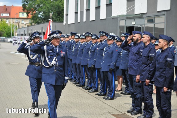 Policjanci w trakcie obchodów Święta Policji