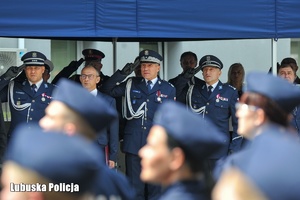 Policjanci w trakcie obchodów Święta Policji