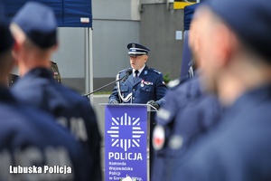 Policjanci w trakcie obchodów Święta Policji