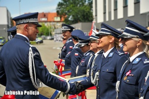 Policjanci w trakcie obchodów Święta Policji