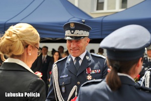 Policjanci w trakcie obchodów Święta Policji