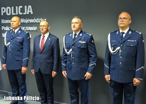 kadra kierownicza Lubuskiej Policji i Wojewoda Lubuski