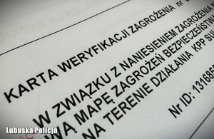 Karta weryfikacyjna Krajowej Mapy Zagrożeń Bezpieczeństwa.