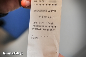Wynik pomiaru trzeźwości