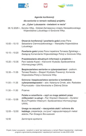 Agenda Konferencji Cyber lubuszanie - Gorzów Wlkp.