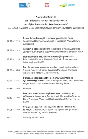 Agenda Konferencji Cyber lubuszanie - Zielona Góra