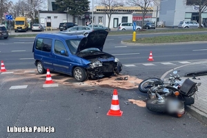 zderzenie motocykla z samochodem