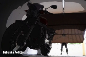 motocykl w garażu