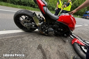 miejsce wypadku motocykla z quadem