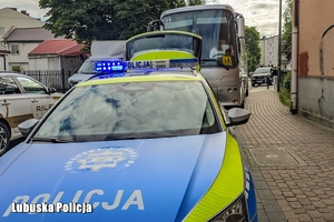 policyjna kontrola autokaru i jego kierowcy